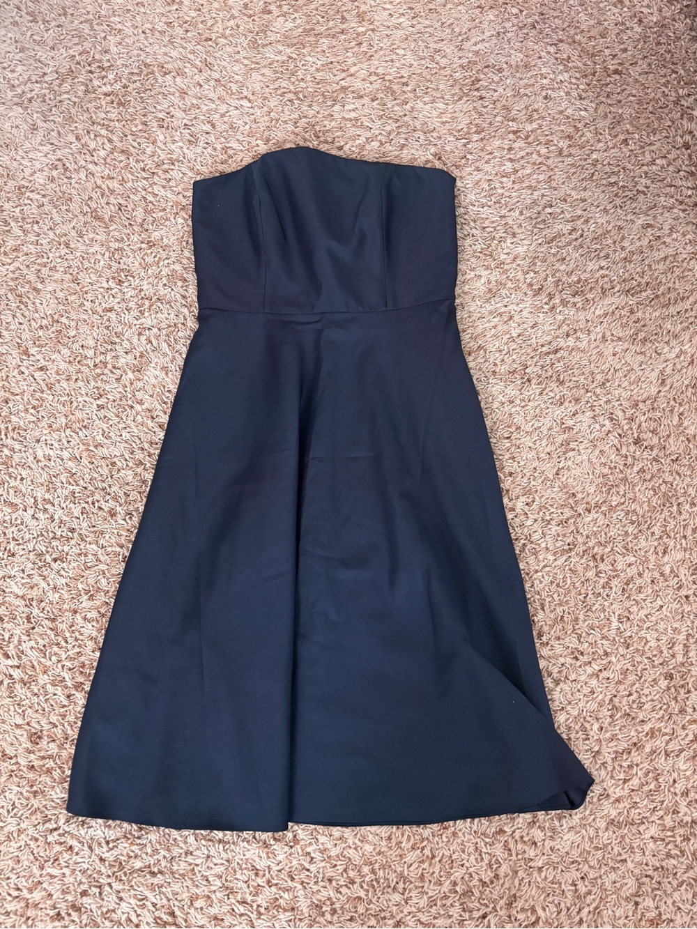 Strapless Navy A-Line Dress